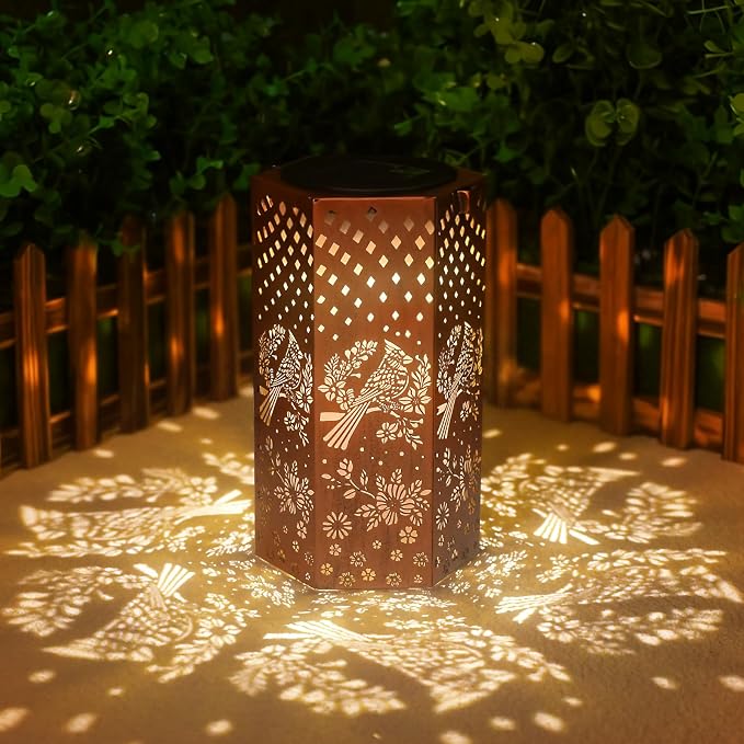Eandisom Cardinal Bird Solar Lantern Gifts for Women Mom Grandma
