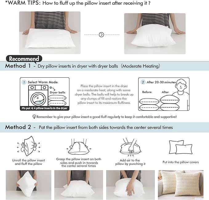 MIULEE Pack of 2 14x14 Outdoor Pillow Inserts, Outdoor Throw Pillows Water-Resistant Decorative Premium Square Pillow Stuffer Sham for Porch Swing Couch Sofa Cushion Patio Furniture