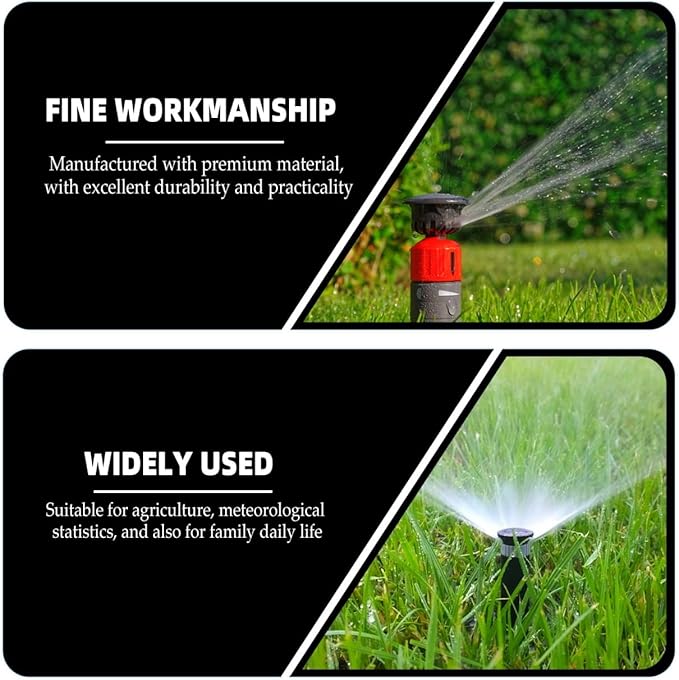 Housoutil 2Pcs Rain Gauge Sprinkler Outdoor, 1.5 Inch Lawn Water Gauge, Measuring Tool for Accurate Rainfall Monitoring, Yellow Precision Measuring Cups for Garden Yard and Grass Watering