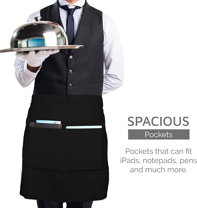 Four Coco Coir Brick and Black Apron Bundle