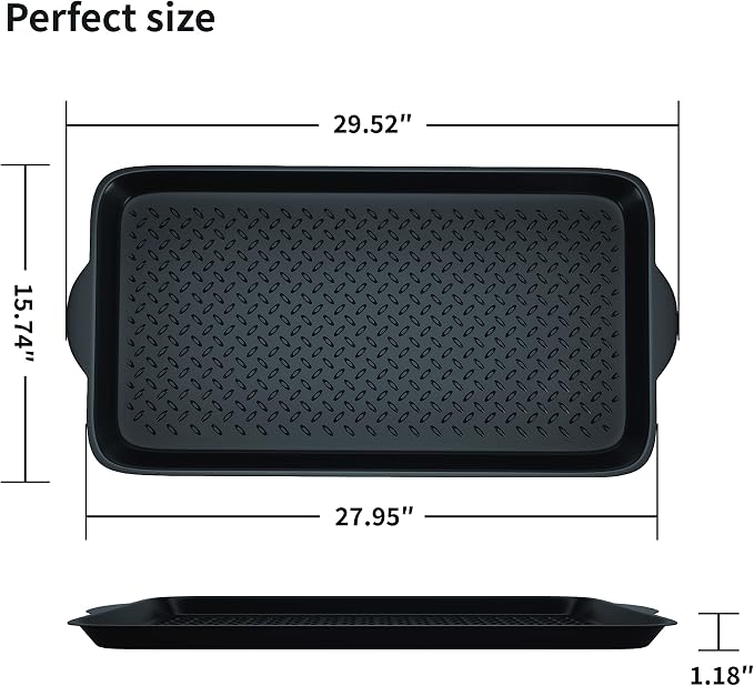 Matace 1 Pack Rubber Small Boot Tray for Entryway,Boot Mat,Shoe Tray,Shoe Mat for Indoor and Outdoor Use, 27.95"x 15.74" (Pack of 1)