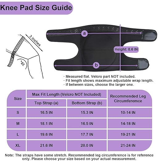 Knee Pads for Women Cleaning House Floors, Adult Knee Pads for Kneeling Housework Men, Soft Gardening Kneepads for Scrubbing Floors Carpet Installation, Adjustable Knee Cushions for Work, Purple M (1 Pair)