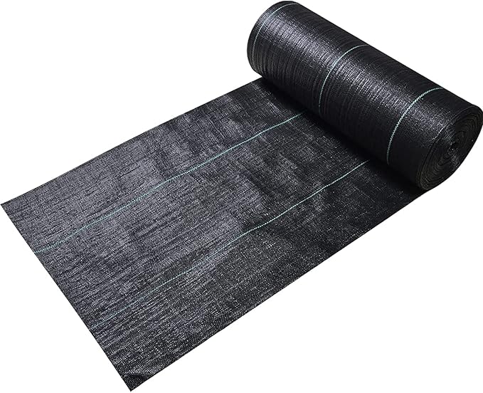 6ftx100ft Weed Barrier Landscape Fabric Heavy Duty,Weed Block Gardening Ground Cover Mat, Weed Control Garden Cloth ,Woven Geotextile Fabric for Underlayment,Commercial Driveway Fabric