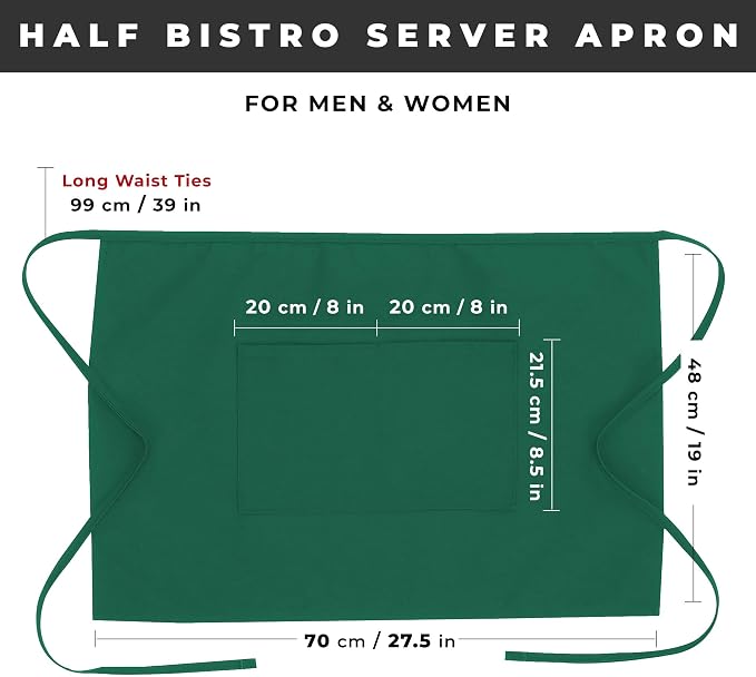 Chef Works Unisex Half Bistro Server Apron