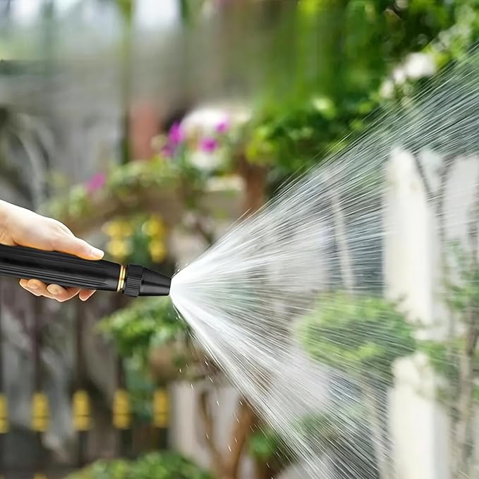 2PCS Heavy Duty Adjustable Hose Nozzle, High Pressure Jet Sweeper Spray Nozzle with Leak-Proof Design, Metal Garden Hose Sprayer for Car Wash, Lawn, Patio Cleaning