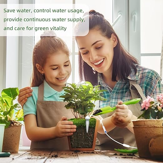 Plant Watering Seepage Devices, Insert into Soil, Self Watering Stakes for Indoor & Outdoor Plant, Automatic Irrigation (4 PCs)
