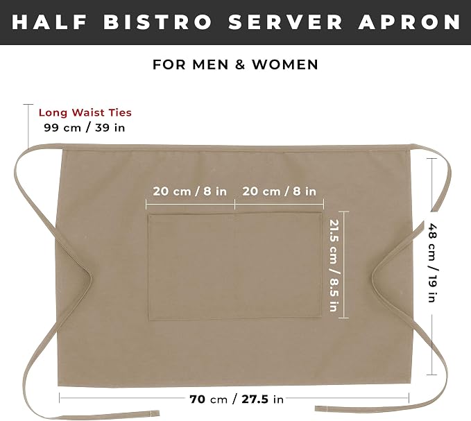 Chef Works Unisex Half Bistro Server Apron