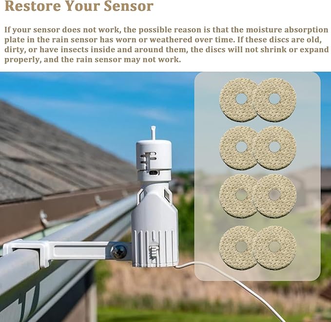 Rain Sensor Hygroscopic Discs Fits for Rainbird Rain Sensor Replacement Hygroscopic Discs WR2, RSD(7 Pcs)