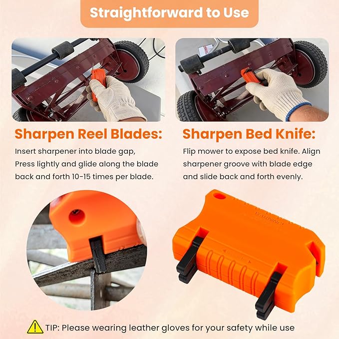 Reel Lawn Mower Blade Sharpener for Manual Push Reel Lawn Mower,Hand Reel Mower Sharpener,SK-2 Standard Lawn Mower Sharpening Kit for Home Garden Lawn Care