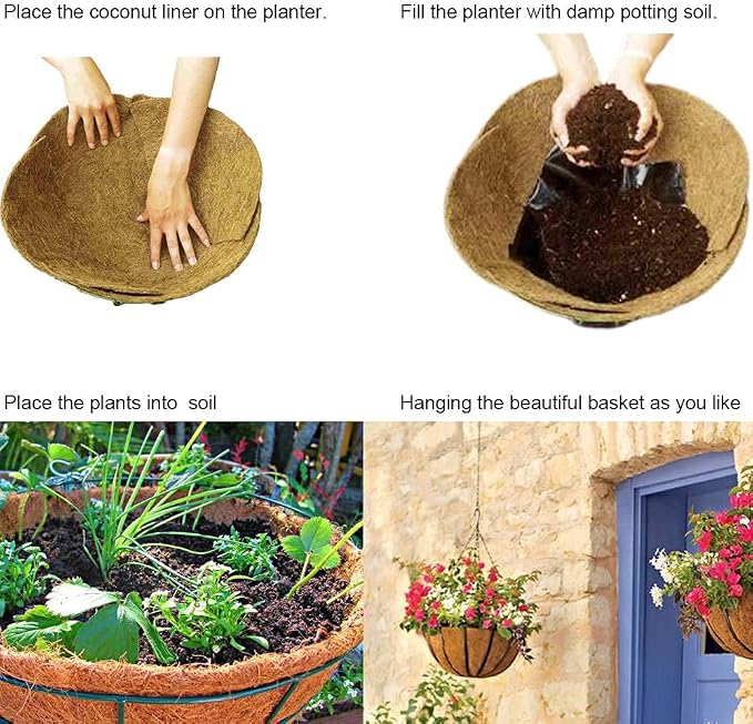 SUNYAY 16x40 inch Natural Coconut Coir Liner Sheets Coco Fiber Roll Coco Mat for Planter Flower Basket Liner Garden Decoration Animal Pet Pad