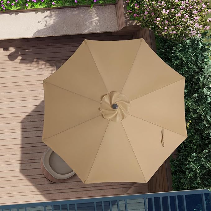 ABCCANOPY 9ft Outdoor Umbrella Replacement Top Suit 8 Ribs (Purple)