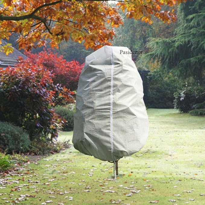 Plant Covers Freeze Protection 3 Packs 45" x40" 2.2oz Tree Covers Frost Plant Covers Freeze Cloth for Outdoor Plants with Zipper Drawstring