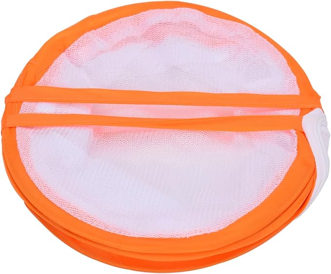 Insect Lore Butterfly Garden Habitat Foldable Washable and Reusable Butterfly Cage 6.3" x 7.9" Tall(Orange, Small)