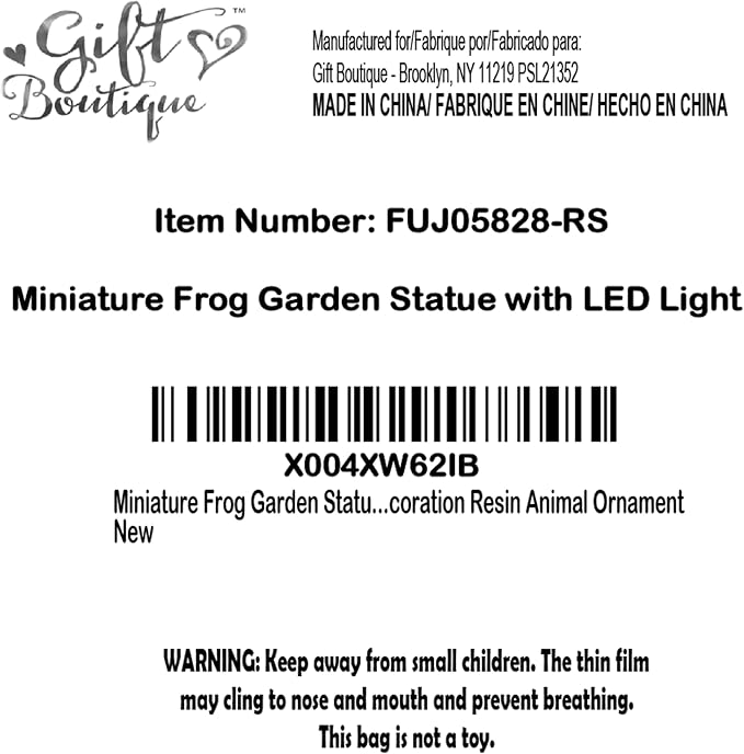Miniature Frog Garden Statue Gifts & Home Decorations, Solar Frog Decor with Outdoor Lights, Fairy Garden Accessories, Housewarming Gift for Patio Yard Lawn Ornament