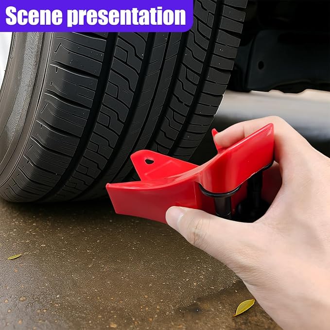 YoRise 4PCS Car Hose Guide, Non-Slip Plastic Automotive Hose Roller Tool for Wheel Washing, Preventing Hoses Stucking and Snagging Under Tires, Car Wash Supplies for Most Cars (Red)
