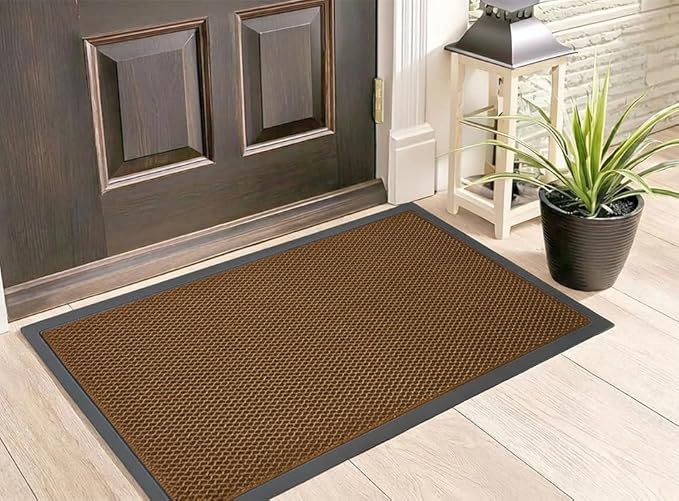 Muddy Mat® Meshy Mat Door Mat Heavy-Duty Quick-Dry Floor Mat, Sand & Dirt Trapper for Indoor & Outdoor, Ideal for Entrance, Mudrooms,Patios & Garages,Low-Profile,Non-Slip,Washable– Orange 23"x35"x0.4"