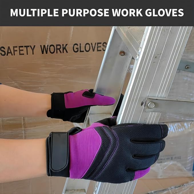 Gardening Gloves,Women Yard Work Garden Glove,Gifts | Thorn Proof,Puncture Resistant,Touchscreen,Gift,Leather,Spandex