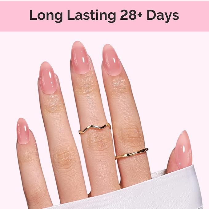 MelodySusie Jeweliver Jelly Gel Nail Polish, 0.5Fl.oz Carnation Nude Pink Gel Polish Soak Off UV LED Light Cure Gift for Women Manicure Nail Art DIY at Home B6651