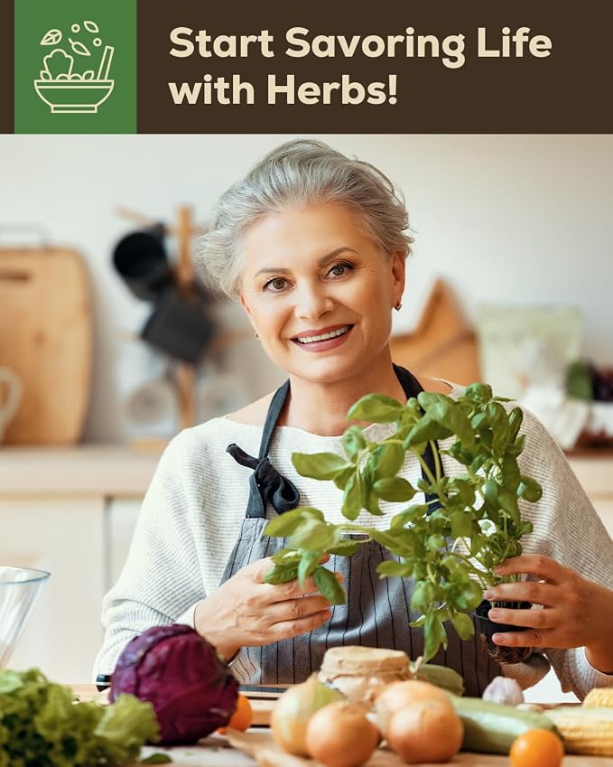 8 Herb Indoor Garden Kit β Gardening Gifts for Mom, Women & Her | Complete Kitchen Seed Starter Set | Unique Christmas, Housewarming & Home Gifts