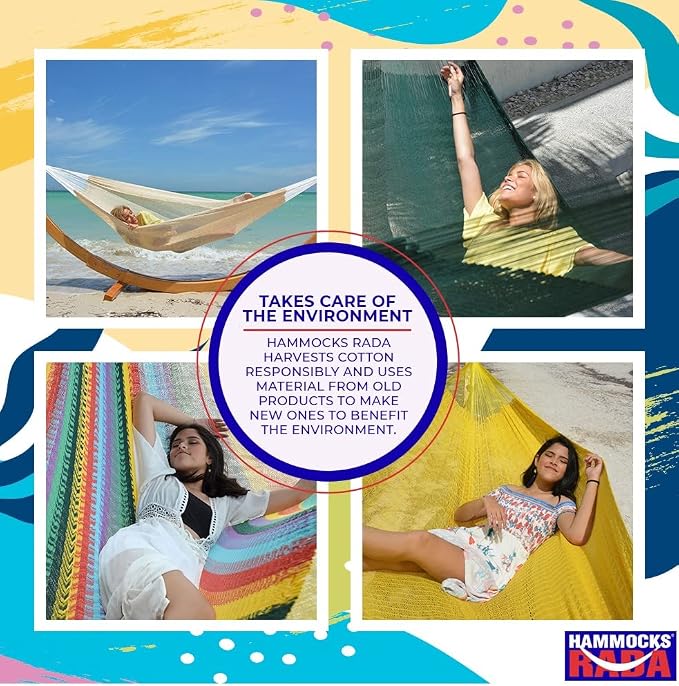 Handmade Matrimonial Hammock - Hammocks Rada Handmade Yucatan Hammock - Artisan Crafted (Tequila)