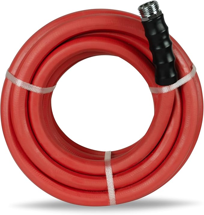 Gilmour Pro Rubber Hot Water Garden Hose – 5/8" x 100', Kink-Resistant, 400 PSI, Brass Fittings, Flexible in Cold, USA Made