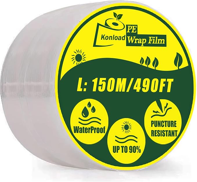 Nursery Grafting Tape Wide-2"-PE Grafting Film Buddy Tape for Fruit Trees/Plant Self-Adhesive Stretchable Film for Grafting,Budding for Gardening Grafting Tool