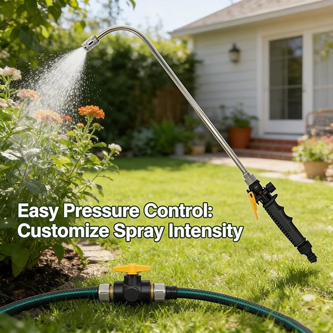 Watering Wand Sprayer Wand Stainless Steel Garden Hose Nozzle Watering Wand For Garden Hose, Multi Use Garden Sprayer For Watering Plants & Outdoor Cleaning