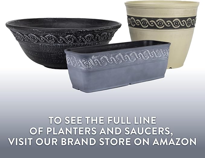 Classic Home & Garden by Growscape Corinthian Planter,10" Oil Rubbed Bronze