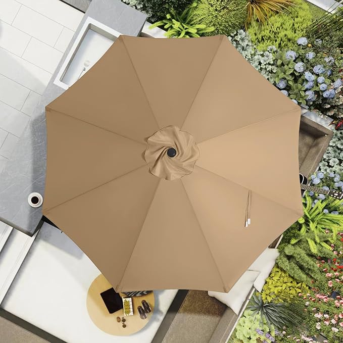 MASTERCANOPY Patio Umbrella 11 ft Replacement Canopy for 8 Ribs-Blue Canopy Only