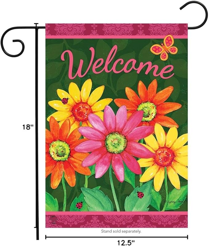 Briarwood Lane Welcome Daisies Spring Garden Flag