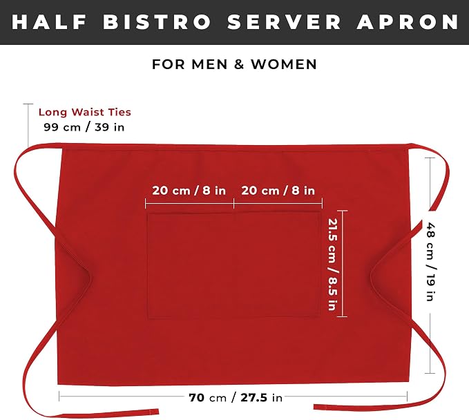 Chef Works Unisex Half Bistro Server Apron