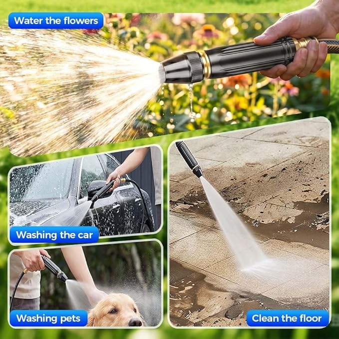 Heavy Duty Adjustable Twist Hose Nozzle Jet Sweeper Nozzle, 2027 High Pressure Nozzle for Garden Hose,Jet Sweeper Nozzle for Outdoor Cleaning, Watering Plants and Car Washing (Pacifier)
