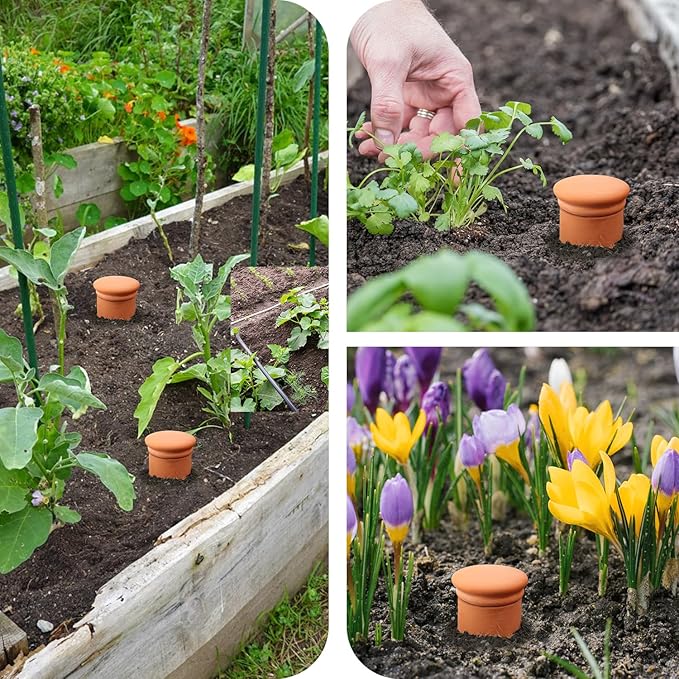 Large 10Γ6Γ6inch Terra Cotta Watering Pots 110oz Terra Cotta Watering Terracotta Watering Spikes Self Watering Planter Watering Pot with Lid for Outdoor & Indoor Plants
