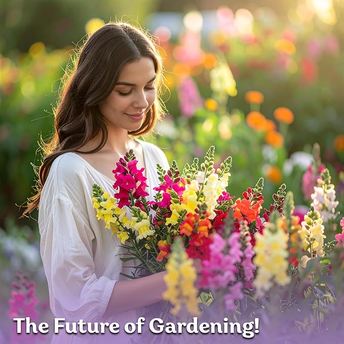 KVITER 1,500 Tetra Mix Snapdragon Seeds (Antirrhinum Majus) – Heirloom & Tall Snap Dragon Mix, Annual Flower Garden Seeds, Cut Flower Seeds for Planting – Ideal for Outdoor Garden & Containers