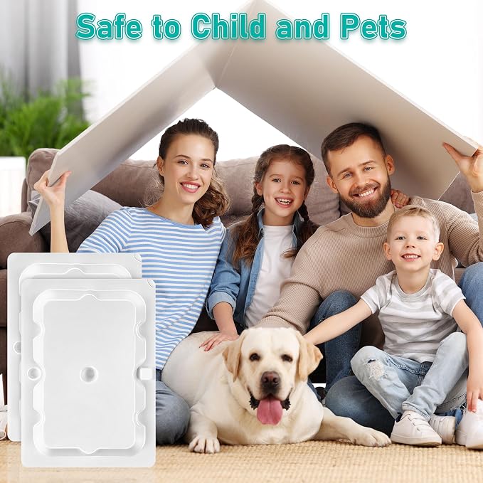 Qualirey 12 Pack Mouse Glue Traps 4.6x3.2 Inch, Pre-Baited Sticky Traps for Mice Rats Roaches Spiders, Heavy Duty Adhesive Glue Boards with Peanut Scent, No Touch Disposal, Indoor for Home (White)