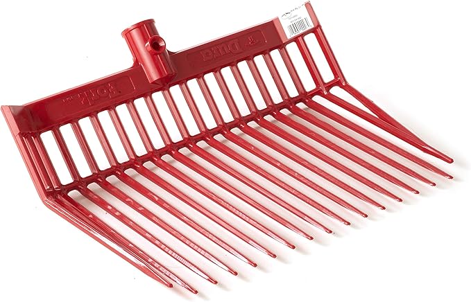 Little Giant® DuraFork Pitch Fork Replacement Head | Durable Polycarbonate Stable Fork Head with Angled Tines | Manure Fork | Made in USA (Pack of 1, Red)