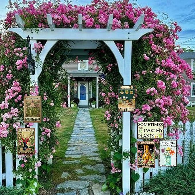 Garden Decor Metal Tin Signs Vintage Gardening Gifts For Women Unique And Into The Garden I Go To Lose My Mind And Find My Soul Sign Hippie Decor 8x12 Inch