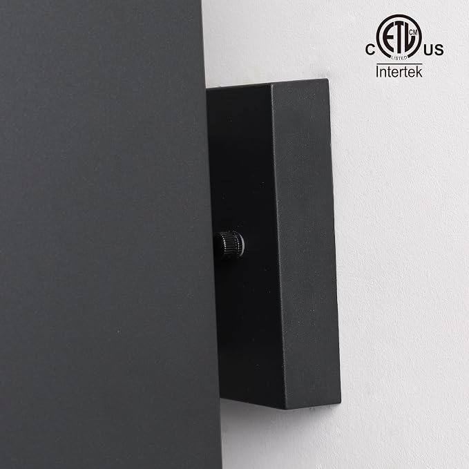 mirrea Modern Outdoor Porch Light Patio Light in 2 Lights with Aluminum Rectangular Tube and Tempered Glass Cover Waterproof Wall Sconce 4 Pack (Matte Black 18")