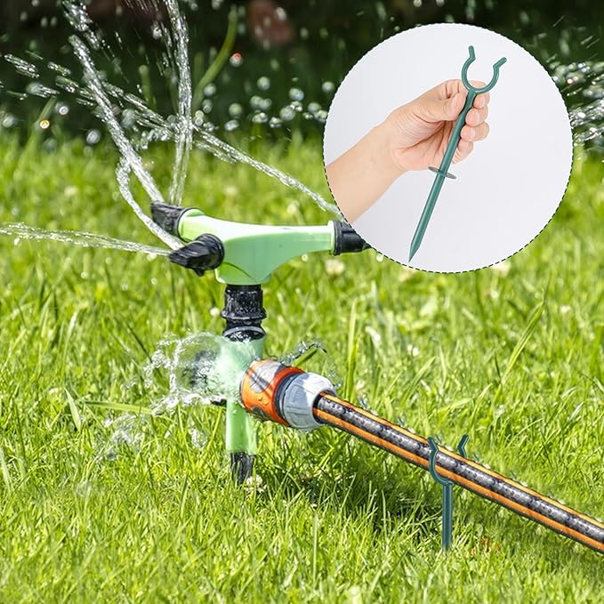 12 Pcs Garden Hose Guide Holder Garden Guard Brackets Bulk Outdoor Guide Stakes High Toughness Plastic Support Nails for Preventing Hose Tangles and Protecting Plants