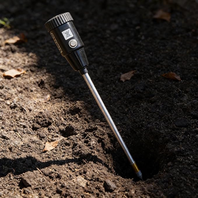 DECHOUS Soil Moisture Meter Digital Ph Tester with 12" Probe, 2-in-1 Portable Garden Soil Tester for Lawn, Farm, Indoor Outdoor Plants