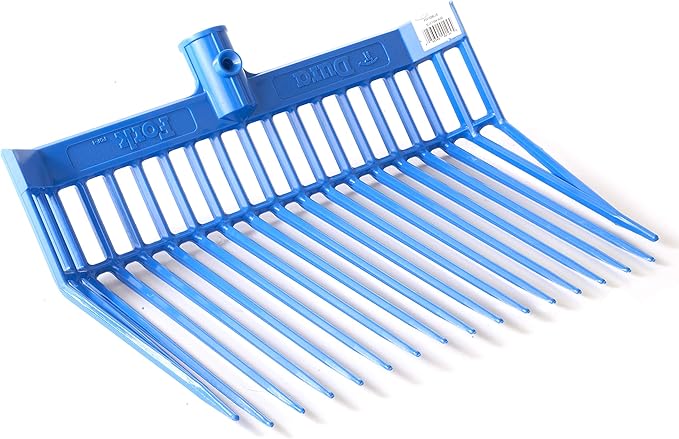 Little Giant® DuraFork Pitch Fork Replacement Head | Durable Polycarbonate Stable Fork Head with Angled Tines | Manure Fork | Made in USA (Pack of 1, Blue)