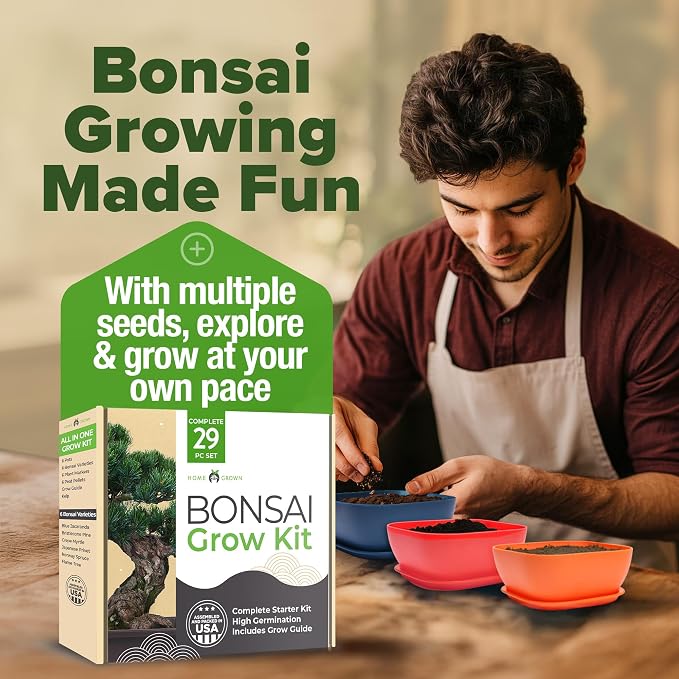 HOME GROWN π¨π¦π π£π₯ππ ππ¨π Zinnia Dahlia Seeds 524 & HOME GROWN π¨π¦π Bonsai Tree Kit β 6 Heirloom