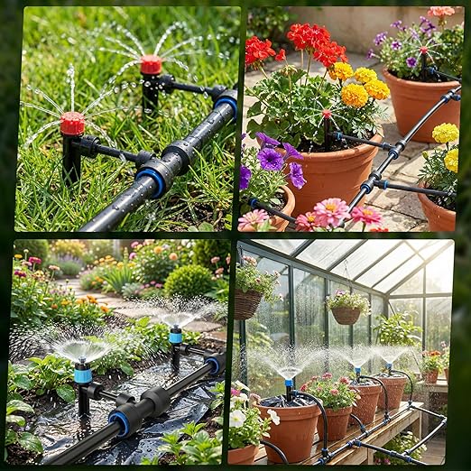 230FT Drip Irrigation System for Garden, 2026 Upgraded DIY Automatic Plant Watering Kit with Push-Fit Connectors, 30 Water-Saving Adjustable Drip Emitters for Yard, Lawn & Greenhouse