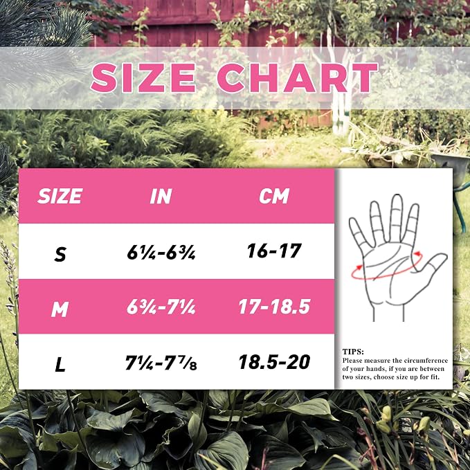 HANDLANDY Gardening Gloves for Women, Breathable Ladies Leather Garden Yard Gloves Best Gift for Gardeners