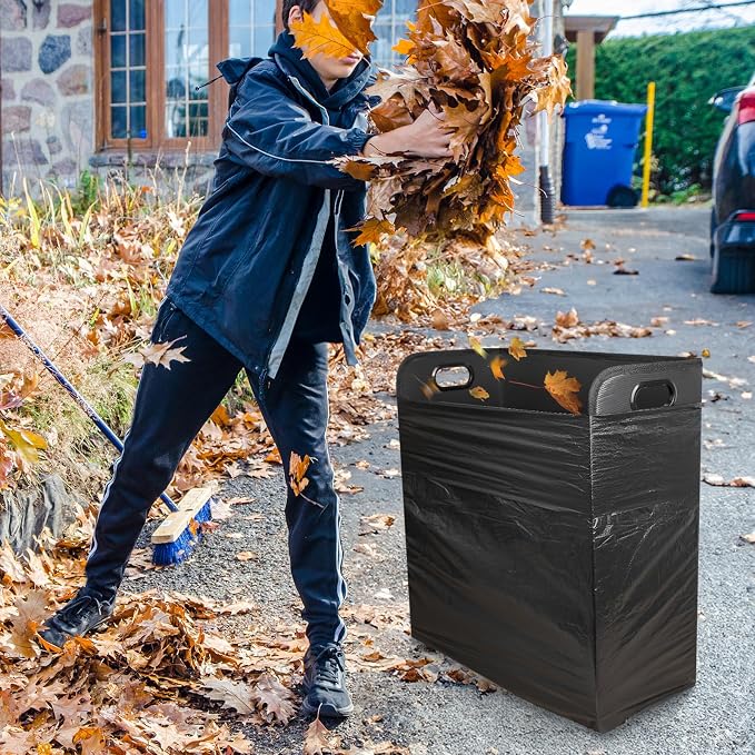 Touri Lawn and Leaf Trash Bag Holder No Assembly Required Holds 30-42 Gallon Bags Easy Open Easy Filling