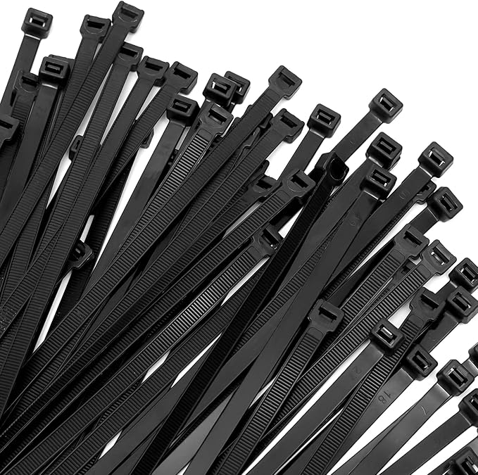 Zip Ties 12 inch ,Heavy Duty Cable Ties with 120 Pounds Tensile Strength,Black Zip Ties,100 Pack, Wire Ties for Indoor and Outdoor Use.