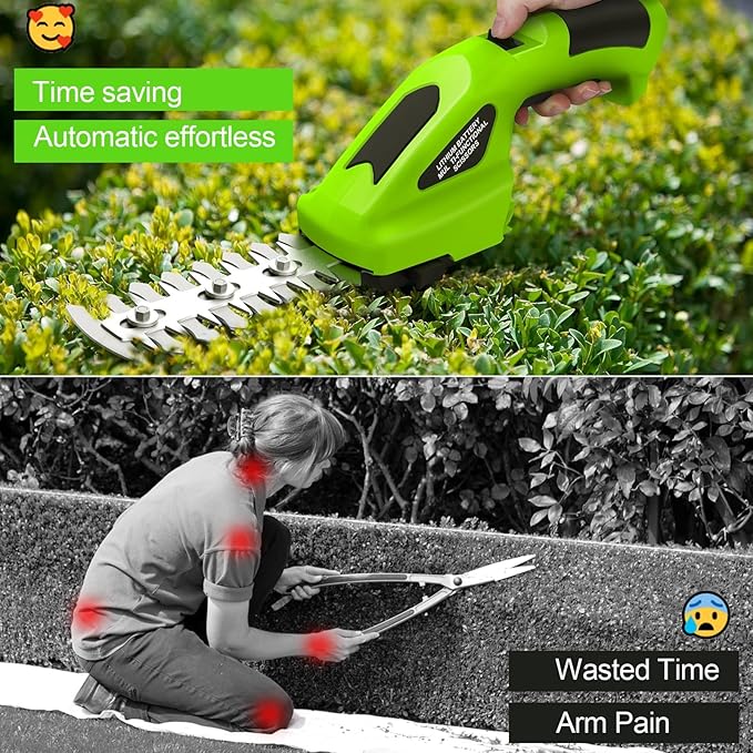 20000 RPM Brushless Electric Weed Wacker Cordless, 12'' Wheeled Weed Eater Battery Powered Brush Cutter, 4-in-1 Grass Trimmer Stringless Weed Trimmer Lawn Mower Edger W/Wheel Metal Blade Battery