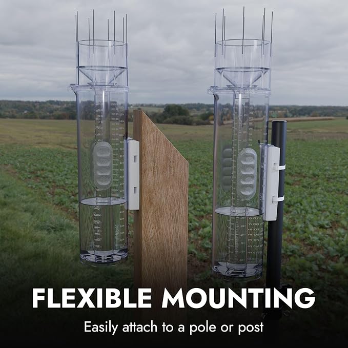 Official Tropo Rain Gauge & Snow Gauge, Certified Premium High-capacity CoCoRaHS Gauge, Freeze-resistant All-weather Durability, Professional Grade Accuracy & Precision, Easy-to-use, Dual Units