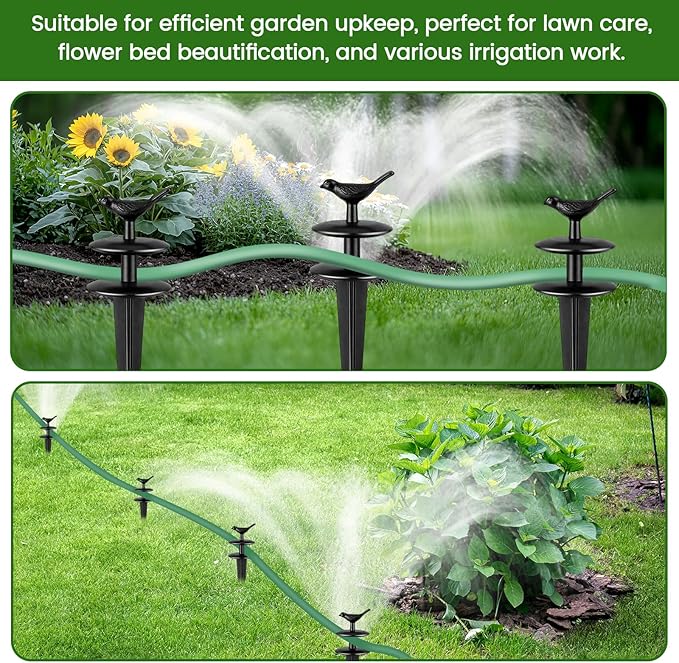 Zonon 6 Packs 12 Inch Garden Hose Guide Stake Heavy Duty Cast Iron Hose Guides Spike Decorative Garden Stakes Protector for Lawn Yard - Keeping Hoses Away from Flower Beds(Cute Style)