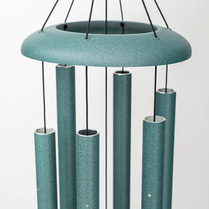 Corinthian Bells by Wind River - 30 inch Patina Green Wind Chime for Patio, Backyard, Garden, and Outdoor Decor (Aluminum Chime) Made in the USA
